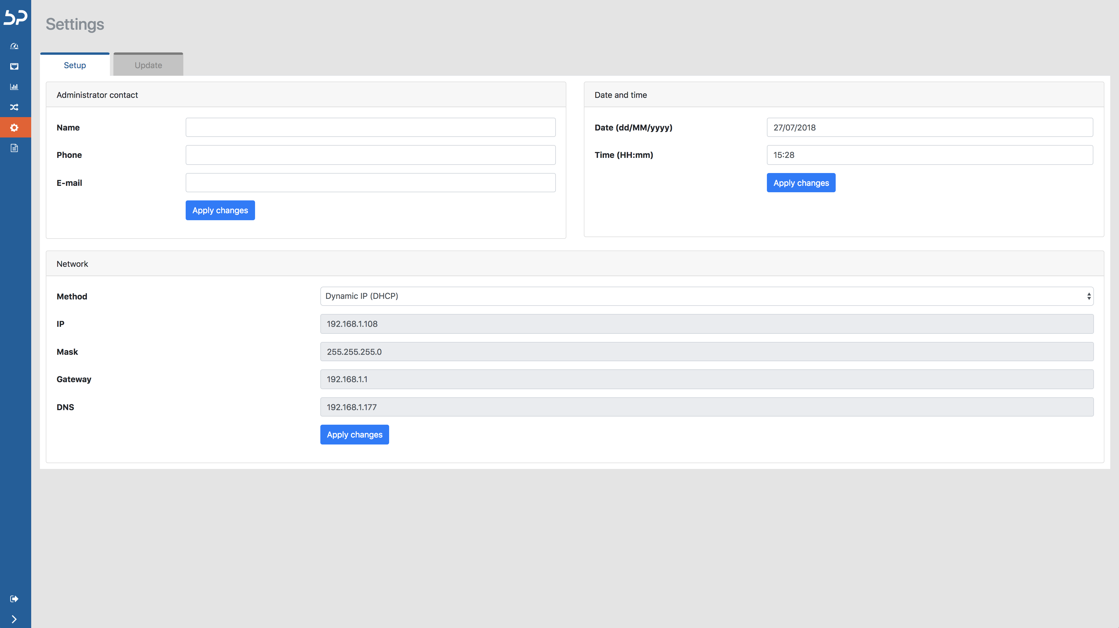 ProfiTap BP Manager Settings