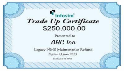 Infosim StableNet Legacy Refund Certificate (value up to $250,000.00)