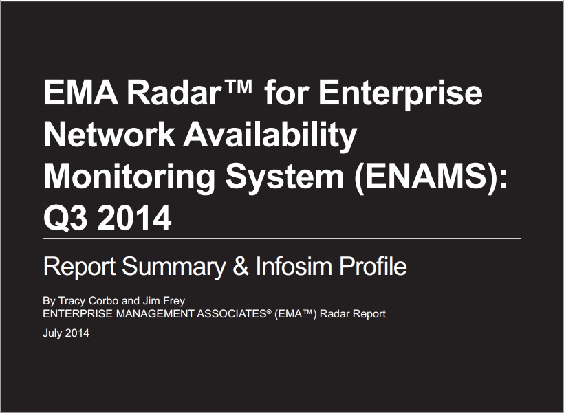 EMA Radar for Enterprise Network Availability Monitoring System Q3 2014