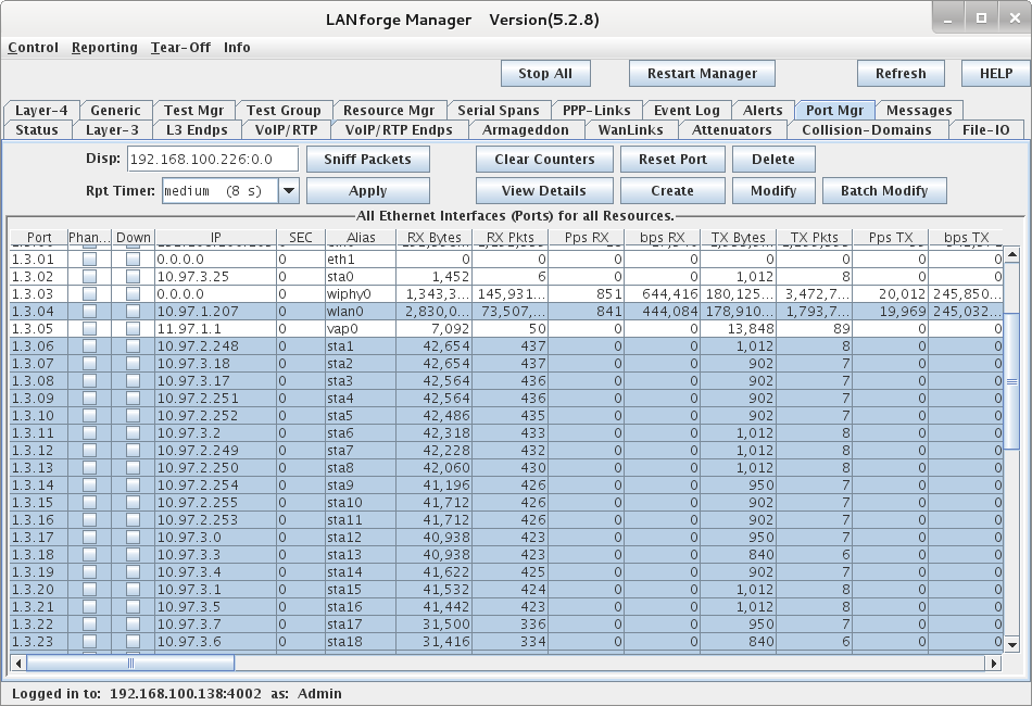 LANforge Manager