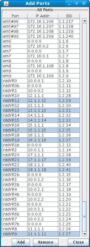 LANforge Dynamic Report Port Selection