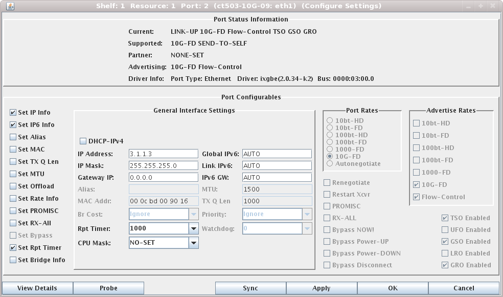 LANforge-GUI Ports Modify