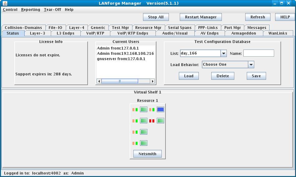 LANforge-GUI Status Pane