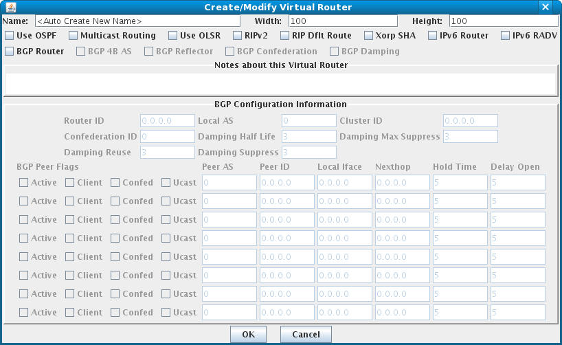 Virtual Router Configuration