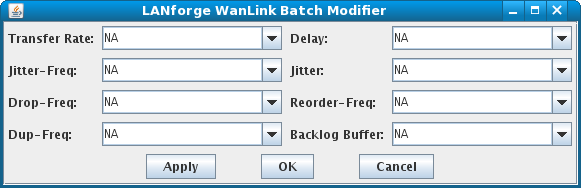 LANforge-GUI WanLink Batch Modifier