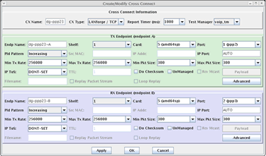 Candela - LANforge FIRE Traffic Generator Cross Connect Setup