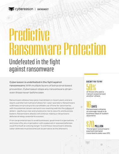 Anti-Ransomware Datasheet