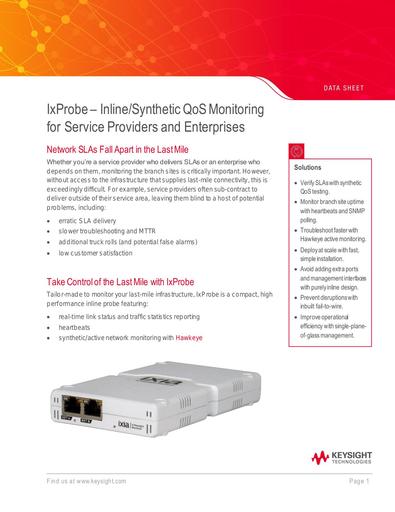 IxProbe – Inline/Synthetic QoS Monitoring for Service Providers and Enterprises