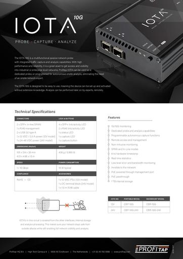 Profitap - IOTA - 10G - Datasheet