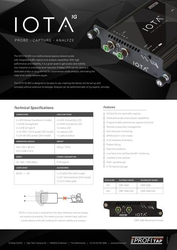 Profitap - IOTA - 1G - DataSheet