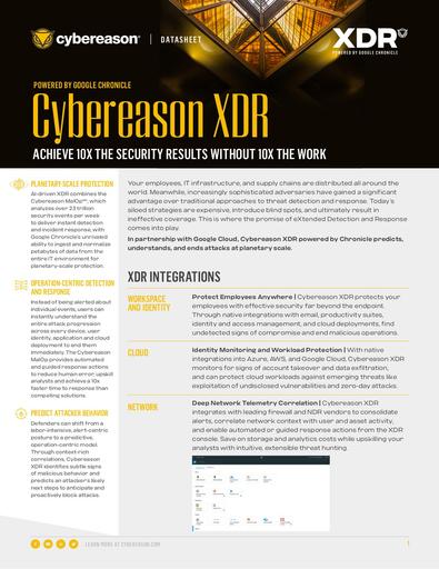 Cybereason XDR Datasheet