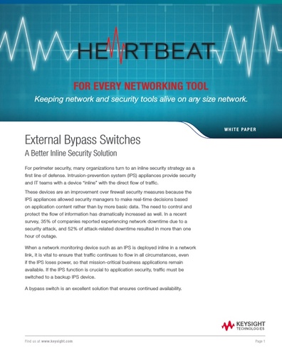 Ixia External Bypass Switches