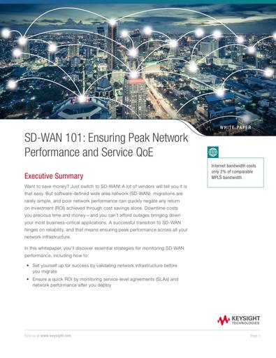 SD-WAN 101: Ensuring Peak Network Performance and Service QoE