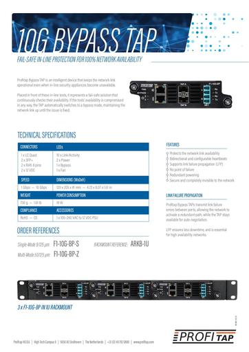 ProfiTap - 10G Bypass TAP