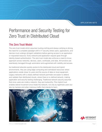 Performance and Security Testing for Zero Trust in Distributed Cloud