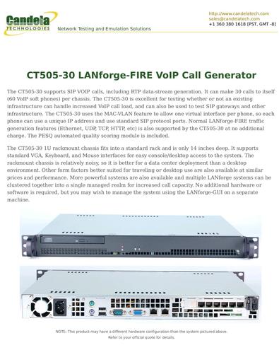 CT505-30 LANforge-FIRE VoIP Call Generator