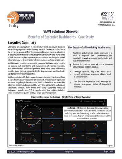 VIAVI Executive Dashboard CLP