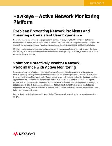 Hawkeye Active Network Monitoring Platform